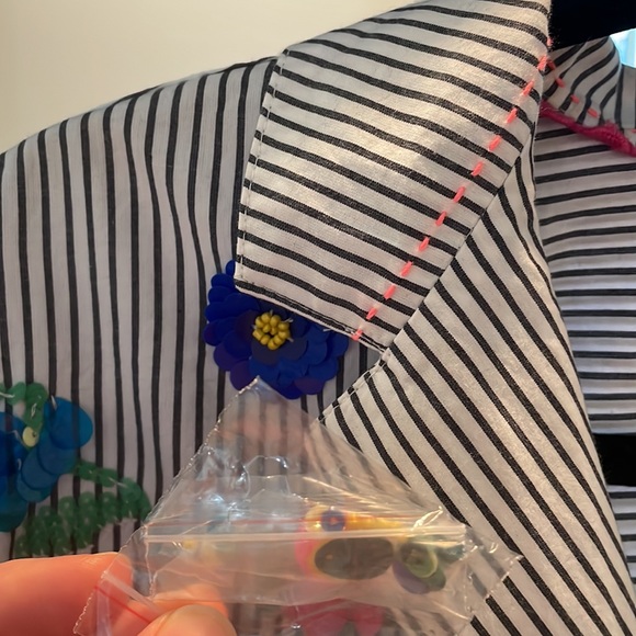 Anthropologie Sequin Detailed Oxford - Picture 4 of 4